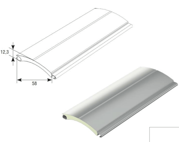 Профілі ролетні з пінним наповнювачем RH58N