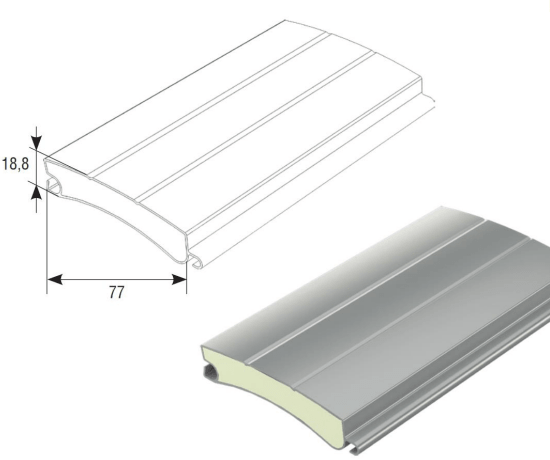 Профілі ролетні з пінним наповнювачем RH77М